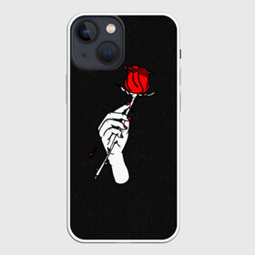 Чехол для iPhone 13 mini с принтом Lil Peep (Rose) в Петрозаводске,  |  | baby | broken | cry | lil | lil peep | peep | rap | rose | лил | лил пип | пип | реп | роза | сердце