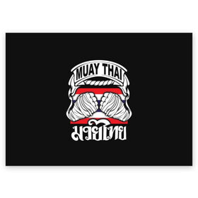 Поздравительная открытка с принтом Muay Thai в Петрозаводске, 100% бумага | плотность бумаги 280 г/м2, матовая, на обратной стороне линовка и место для марки
 | fight | muay thai | thai boxing | ufc | бокс | ката | кикбоксин | лаос | лоу кик | муай | мьянма | поединок | таиланд | тай | тайский | таолу