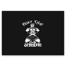 Поздравительная открытка с принтом Muay Thai в Петрозаводске, 100% бумага | плотность бумаги 280 г/м2, матовая, на обратной стороне линовка и место для марки
 | fight | muay thai | thai boxing | ufc | бокс | ката | кикбоксин | лаос | лоу кик | муай | мьянма | поединок | таиланд | тай | тайский | таолу