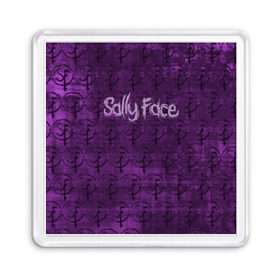 Магнит 55*55 с принтом Sally Face (Pattern). в Петрозаводске, Пластик | Размер: 65*65 мм; Размер печати: 55*55 мм | Тематика изображения на принте: 