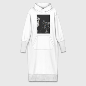 Платье удлиненное хлопок с принтом SINGULARITY 1 в Петрозаводске,  |  | квадрат | мода | сатуя | чёрно белое