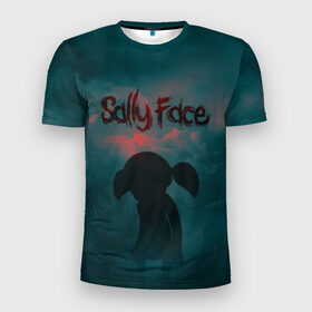 Мужская футболка 3D спортивная с принтом Sally Face (Силуэт). в Петрозаводске, 100% полиэстер с улучшенными характеристиками | приталенный силуэт, круглая горловина, широкие плечи, сужается к линии бедра | Тематика изображения на принте: face | game | horror | larry | sally | sally face | sanity s fall | игра | ларри | мальчик с протезом | салли | салли фейс | ужасы