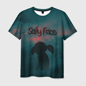 Мужская футболка 3D с принтом Sally Face (Силуэт). в Петрозаводске, 100% полиэфир | прямой крой, круглый вырез горловины, длина до линии бедер | Тематика изображения на принте: face | game | horror | larry | sally | sally face | sanity s fall | игра | ларри | мальчик с протезом | салли | салли фейс | ужасы