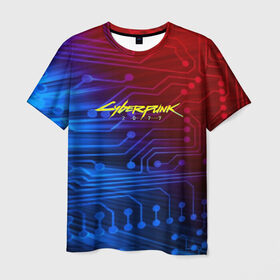 Мужская футболка 3D с принтом Cyberpunk 2077 в Петрозаводске, 100% полиэфир | прямой крой, круглый вырез горловины, длина до линии бедер | 2077 | cd projekt red | cyberpunk | cyberpunk 2077 | game | арт | будущее | видеоигра | игра | киберпанк 2077 | киборг | киборги