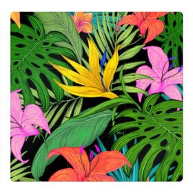 Магнитный плакат 3Х3 с принтом Тропики. в Петрозаводске, Полимерный материал с магнитным слоем | 9 деталей размером 9*9 см | Тематика изображения на принте: весна | красочная | природа | растения | тропические | цветы | яркая