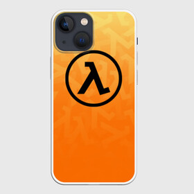 Чехол для iPhone 13 mini с принтом HALF LIFE в Петрозаводске,  |  | aperture laboratorie | black mesa | gordon freeman | half life | half life 3 | logo | valve | блэк меса | вэлв | гордон фриман | игра | лого | монтировка | фантастика | халф лайф