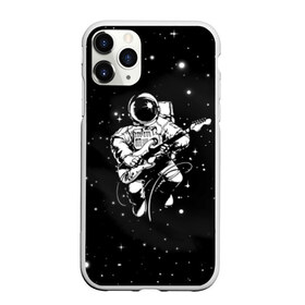 Чехол для iPhone 11 Pro Max матовый с принтом Cosmorock в Петрозаводске, Силикон |  | cosmonaut | cosmos | guitar | music | rock | space | spacesuit | star | гитара | звезда | космонавт | космос | музыка | скафандр