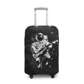 Чехол для чемодана 3D с принтом Cosmorock в Петрозаводске, 86% полиэфир, 14% спандекс | двустороннее нанесение принта, прорези для ручек и колес | cosmonaut | cosmos | guitar | music | rock | space | spacesuit | star | гитара | звезда | космонавт | космос | музыка | скафандр