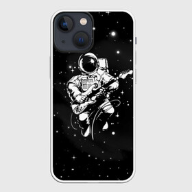 Чехол для iPhone 13 mini с принтом Cosmorock в Петрозаводске,  |  | cosmonaut | cosmos | guitar | music | rock | space | spacesuit | star | гитара | звезда | космонавт | космос | музыка | скафандр