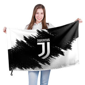 Флаг 3D с принтом JUVENTUS SPORT в Петрозаводске, 100% полиэстер | плотность ткани — 95 г/м2, размер — 67 х 109 см. Принт наносится с одной стороны | cr7 | fc | football | football club | juve | juventus | ronaldo | sport | роналдо | спорт | спортивные | униформа | фирменные цвета | фк | футбол | футбольный клуб | ювентус