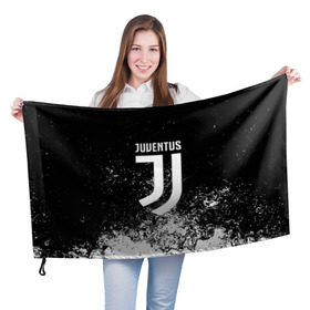 Флаг 3D с принтом JUVENTUS SPORT в Петрозаводске, 100% полиэстер | плотность ткани — 95 г/м2, размер — 67 х 109 см. Принт наносится с одной стороны | cr7 | fc | football | football club | juve | juventus | ronaldo | sport | роналдо | спорт | спортивные | униформа | фирменные цвета | фк | футбол | футбольный клуб | ювентус