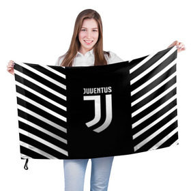 Флаг 3D с принтом JUVENTUS SPORT в Петрозаводске, 100% полиэстер | плотность ткани — 95 г/м2, размер — 67 х 109 см. Принт наносится с одной стороны | cr7 | fc | football | football club | juve | juventus | ronaldo | sport | роналдо | спорт | спортивные | униформа | фирменные цвета | фк | футбол | футбольный клуб | ювентус