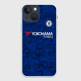 Чехол для iPhone 13 mini с принтом Chelsea home 19 20 в Петрозаводске,  |  | champions league | chelsea | england | hazard | kante | азар | англия | канте | лига чемпионов | челси