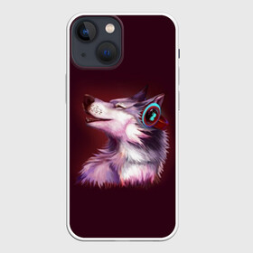 Чехол для iPhone 13 mini с принтом Волк в Петрозаводске,  |  | волк | животные | игры | музыка | наушники | собака | хаски