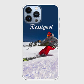 Чехол для iPhone 13 Pro Max с принтом Rossignol в Петрозаводске,  |  | Тематика изображения на принте: france | movement | rossignol | snow | speed | вершина | горные лыжи | горы | движение | скорость | снег | франция