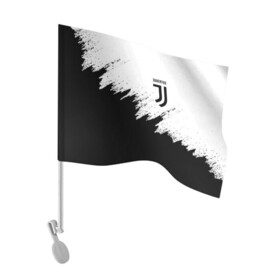Флаг для автомобиля с принтом JUVENTUS SPORT в Петрозаводске, 100% полиэстер | Размер: 30*21 см | black and white | cr7 | fc | football | football club | juve | juventus | ronaldo | sport | роналдо | спорт | спортивные | униформа | фирменные цвета | фк | футбол | футбольный клуб | черно белый | ювентус
