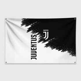 Флаг-баннер с принтом JUVENTUS SPORT в Петрозаводске, 100% полиэстер | размер 67 х 109 см, плотность ткани — 95 г/м2; по краям флага есть четыре люверса для крепления | black and white | cr7 | fc | football | football club | juve | juventus | ronaldo | sport | роналдо | спорт | спортивные | униформа | фирменные цвета | фк | футбол | футбольный клуб | черно белый | ювентус