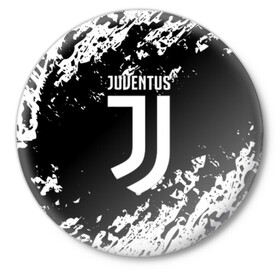 Значок с принтом JUVENTUS в Петрозаводске,  металл | круглая форма, металлическая застежка в виде булавки | cr7 | fc | football | football club | juve | juventus | ronaldo | sport | роналдо | спорт | спортивные | униформа | фирменные цвета | фк | футбол | футбольный клуб | ювентус