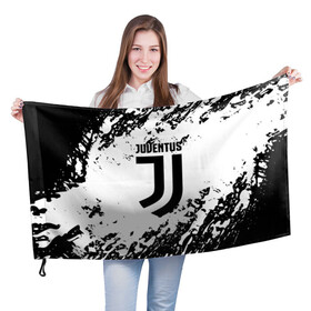 Флаг 3D с принтом JUVENTUS в Петрозаводске, 100% полиэстер | плотность ткани — 95 г/м2, размер — 67 х 109 см. Принт наносится с одной стороны | cr7 | fc | football | football club | juve | juventus | ronaldo | sport | роналдо | спорт | спортивные | униформа | фирменные цвета | фк | футбол | футбольный клуб | ювентус