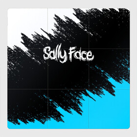 Магнитный плакат 3Х3 с принтом SALLY FACE в Петрозаводске, Полимерный материал с магнитным слоем | 9 деталей размером 9*9 см | face | game | horror | larry | sally | sally face | sanity s fall | брызги | игра | краски | ларри | мальчик с протезом | салли | салли фейс | ужасы