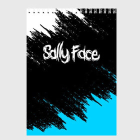 Скетчбук с принтом SALLY FACE в Петрозаводске, 100% бумага
 | 48 листов, плотность листов — 100 г/м2, плотность картонной обложки — 250 г/м2. Листы скреплены сверху удобной пружинной спиралью | face | game | horror | larry | sally | sally face | sanity s fall | брызги | игра | краски | ларри | мальчик с протезом | салли | салли фейс | ужасы