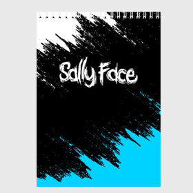 Скетчбук с принтом SALLY FACE в Петрозаводске, 100% бумага
 | 48 листов, плотность листов — 100 г/м2, плотность картонной обложки — 250 г/м2. Листы скреплены сверху удобной пружинной спиралью | Тематика изображения на принте: face | game | horror | larry | sally | sally face | sanity s fall | брызги | игра | краски | ларри | мальчик с протезом | салли | салли фейс | ужасы