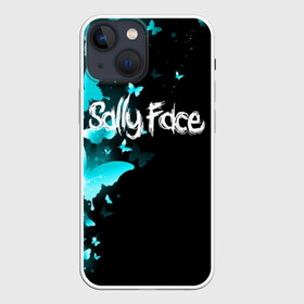 Чехол для iPhone 13 mini с принтом SALLY FACE в Петрозаводске,  |  | face | game | horror | larry | sally | sally face | sanity s fall | бабочки | игра | ларри | мальчик с протезом | салли | салли фейс | ужасы