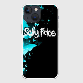 Чехол для iPhone 13 mini с принтом SALLY FACE в Петрозаводске,  |  | Тематика изображения на принте: face | game | horror | larry | sally | sally face | sanity s fall | бабочки | игра | ларри | мальчик с протезом | салли | салли фейс | ужасы