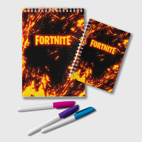 Блокнот с принтом FORTNITE FIRE STORM в Петрозаводске, 100% бумага | 48 листов, плотность листов — 60 г/м2, плотность картонной обложки — 250 г/м2. Листы скреплены удобной пружинной спиралью. Цвет линий — светло-серый
 | Тематика изображения на принте: 2019 | armor | armour | cybersport | esport | fire | flame | fortnite | game | llama | logo | броня | игра | киберспорт | лама | огонь | фиолетовый | фирменные цвета | фортнайт