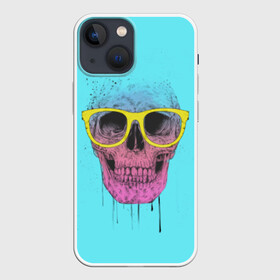 Чехол для iPhone 13 mini с принтом Череп В Очках в Петрозаводске,  |  | face | paints | skeleton | skull | картинка | картинки | кости | краски | лицо | мода | очки | скелет | тренд | тренды | череп