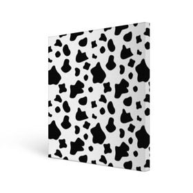 Холст квадратный с принтом Корова в Петрозаводске, 100% ПВХ |  | animal | black white | cow | pattern | животное | кавай | корова | паттерн | пятна | черно белое