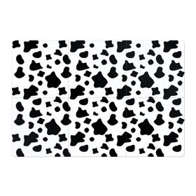 Магнитный плакат 3Х2 с принтом Корова в Петрозаводске, Полимерный материал с магнитным слоем | 6 деталей размером 9*9 см | animal | black white | cow | pattern | животное | кавай | корова | паттерн | пятна | черно белое