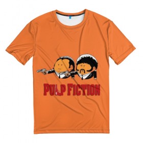 Мужская футболка 3D с принтом Pulp Fiction - Art 2 в Петрозаводске, 100% полиэфир | прямой крой, круглый вырез горловины, длина до линии бедер | art | film | movie | pulp fiction | tarantino | кино | криминальное чтиво | приколы | тарантино | фильмы