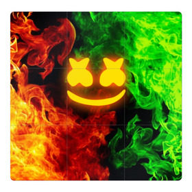 Магнитный плакат 3Х3 с принтом MARSHMELLO TOXIC в Петрозаводске, Полимерный материал с магнитным слоем | 9 деталей размером 9*9 см | dj | fire | flame | marshmello | toxic flame | usa | америка | клубная музыка | маршмелло | музыка | музыкант | огонь