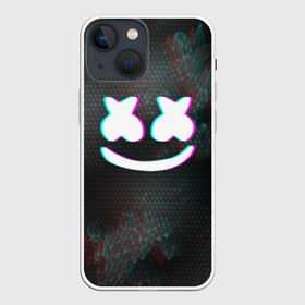 Чехол для iPhone 13 mini с принтом MARSHMELLO GLITCH   МАРШМЕЛЛО ГЛИТЧ в Петрозаводске,  |  | dj | glitch | marshmello | usa | америка | глитч | клубная музыка | маршмелло | музыка | музыкант