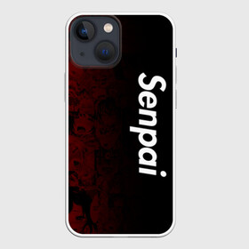 Чехол для iPhone 13 mini с принтом Senpai (Ahegao) в Петрозаводске,  |  | 2 versia | ahegao | anime | manga | paint | red | sempai | senpai | sup | supreme | trend | white | аниме | белый | манга | семпай | сенпай | суп | суприм