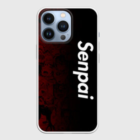 Чехол для iPhone 13 Pro с принтом Senpai (Ahegao) в Петрозаводске,  |  | Тематика изображения на принте: 2 versia | ahegao | anime | manga | paint | red | sempai | senpai | sup | supreme | trend | white | аниме | белый | манга | семпай | сенпай | суп | суприм