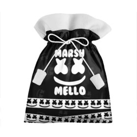 Подарочный 3D мешок с принтом Marshmello 6 в Петрозаводске, 100% полиэстер | Размер: 29*39 см | Тематика изображения на принте: dj | fortnite | marshmello | music | дж | зефир | маршмелоу | музыка | форнайт | фортнайт