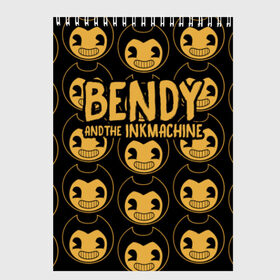 Скетчбук с принтом Bendy And The Ink Machine (35) в Петрозаводске, 100% бумага
 | 48 листов, плотность листов — 100 г/м2, плотность картонной обложки — 250 г/м2. Листы скреплены сверху удобной пружинной спиралью | bendy | bendy and the ink machine | devil | game | horror | ink | mask | бенди | бенди и чернильная машина | краска | чернила