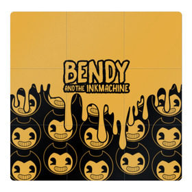 Магнитный плакат 3Х3 с принтом Bendy And The Ink Machine (36) в Петрозаводске, Полимерный материал с магнитным слоем | 9 деталей размером 9*9 см | Тематика изображения на принте: bendy | bendy and the ink machine | devil | game | horror | ink | mask | бенди | бенди и чернильная машина | краска | чернила