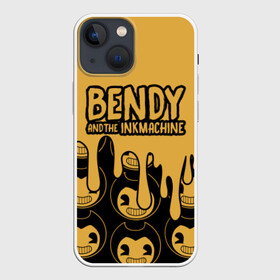 Чехол для iPhone 13 mini с принтом Bendy And The Ink Machine (36) в Петрозаводске,  |  | bendy | bendy and the ink machine | devil | game | horror | ink | mask | бенди | бенди и чернильная машина | краска | чернила