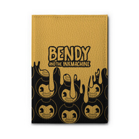 Обложка для автодокументов с принтом Bendy And The Ink Machine (36) в Петрозаводске, натуральная кожа |  размер 19,9*13 см; внутри 4 больших “конверта” для документов и один маленький отдел — туда идеально встанут права | bendy | bendy and the ink machine | devil | game | horror | ink | mask | бенди | бенди и чернильная машина | краска | чернила