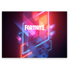 Поздравительная открытка с принтом FORTNITE SEASON 9 в Петрозаводске, 100% бумага | плотность бумаги 280 г/м2, матовая, на обратной стороне линовка и место для марки
 | 2019 | armor | armour | cybersport | esport | fortnite | game | logo | season 9 | броня | игра | киберспорт | сезон 9 | фиолетовый | фортнайт