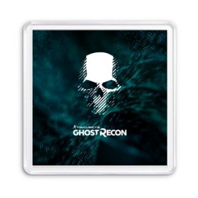 Магнит 55*55 с принтом GHOST RECON в Петрозаводске, Пластик | Размер: 65*65 мм; Размер печати: 55*55 мм | bones | breakpoint | ghost | ghost recon | ghost recon breakpoint | logo | mask | skell technology | skull | tom clancys | tom clancys ghost recon breakpoint | wildlands | лого | маска | призрак | череп