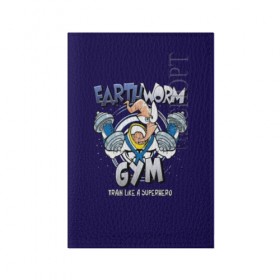 Обложка для паспорта матовая кожа с принтом Earth Worm Gym в Петрозаводске, натуральная матовая кожа | размер 19,3 х 13,7 см; прозрачные пластиковые крепления | bodybuilding | diet | exercise | fitness | gym | heath | motivation | muscle | phil | training | workout | бодибилдинг | мотивация | спорт | трансформация | фитнес | эстетичный