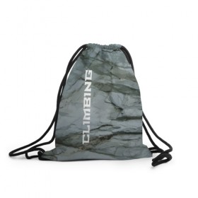 Рюкзак-мешок 3D с принтом Climbing в Петрозаводске, 100% полиэстер | плотность ткани — 200 г/м2, размер — 35 х 45 см; лямки — толстые шнурки, застежка на шнуровке, без карманов и подкладки | 