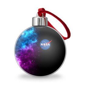 Ёлочный шар с принтом NASA (SPACE) 4.2 в Петрозаводске, Пластик | Диаметр: 77 мм | Тематика изображения на принте: nasa | paint | space | звезды | космос | краска | наса | черная дыра