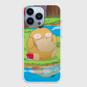 Чехол для iPhone 13 Pro с принтом Псайдак в Петрозаводске,  |  | detective pikachu | pikachu | pokeball | pokemon | psyduck | детектив пикачу | пикачу | покебол | покемон | псайдак