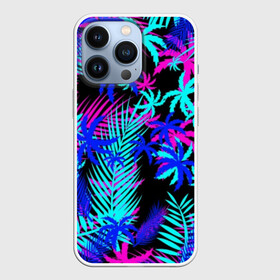 Чехол для iPhone 13 Pro с принтом НЕОНОВЫЕ ТРОПИКИ   TROPICAL NEON в Петрозаводске,  |  | hotline miami | neon | new retro wave | outrun | outrun electro | paints | palmen | rainbow | retro | retrowave | summer | synth | synthwave | tropical | брызги | брызги красок | звёзды | космос | краски | лето | неон | пальмы | радуга | 