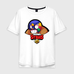 Мужская футболка хлопок Oversize с принтом Brawl Stars 6 в Петрозаводске, 100% хлопок | свободный крой, круглый ворот, “спинка” длиннее передней части | android | brawl | brawl stars | clash | clash royale | game | royale | stars | андроид | игра | мобильные игры